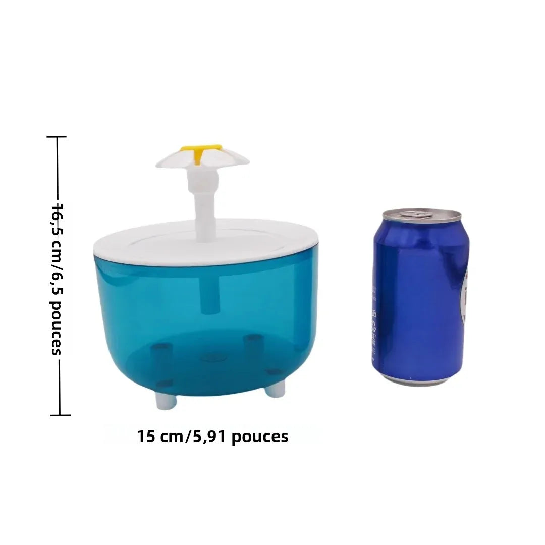 🐱 Fontaine à eau pour chat 1,2 L – Distributeur d'eau automatique à recirculation, alimentation USB, fonctionnement ultra silencieux, avec système de filtration en mousse pour chats et petits chiens.