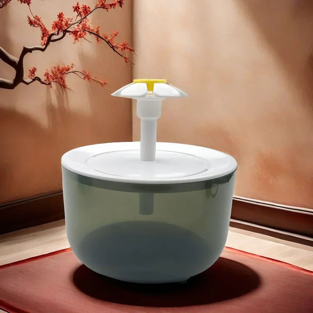 🐱 Fontaine à eau pour chat 1,2 L – Distributeur d'eau automatique à recirculation, alimentation USB, fonctionnement ultra silencieux, avec système de filtration en mousse pour chats et petits chiens.